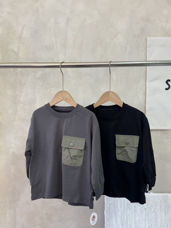 美式異材質假兩件薄款上衣 