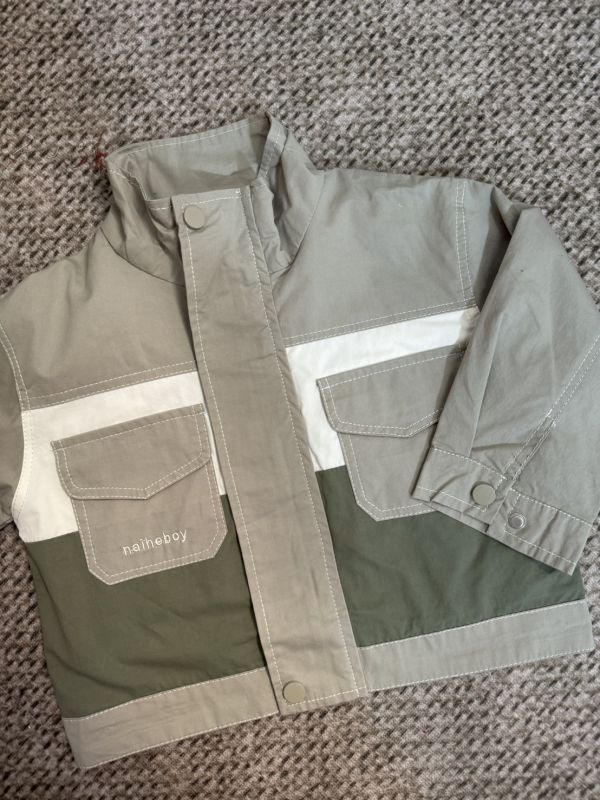 日系潮男撞色縫線山系拉鍊外套 