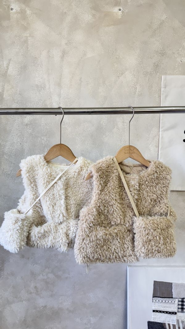 可愛毛毛背心(含同款包包) 