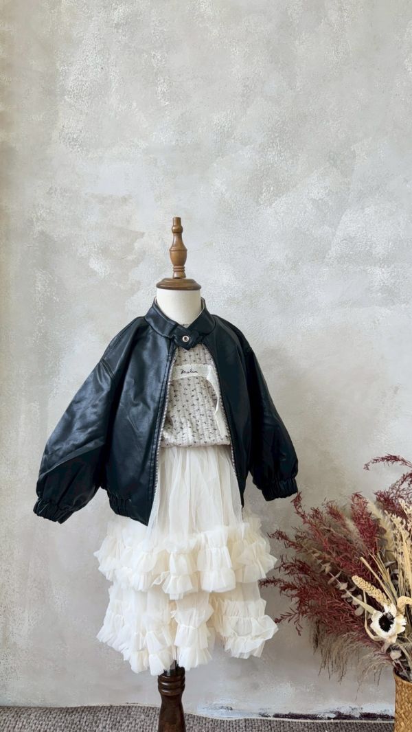 法式浪漫超軟立體花邊紗燈芯絨半身裙 