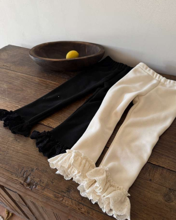 蕾絲花邊加絨內搭長褲 