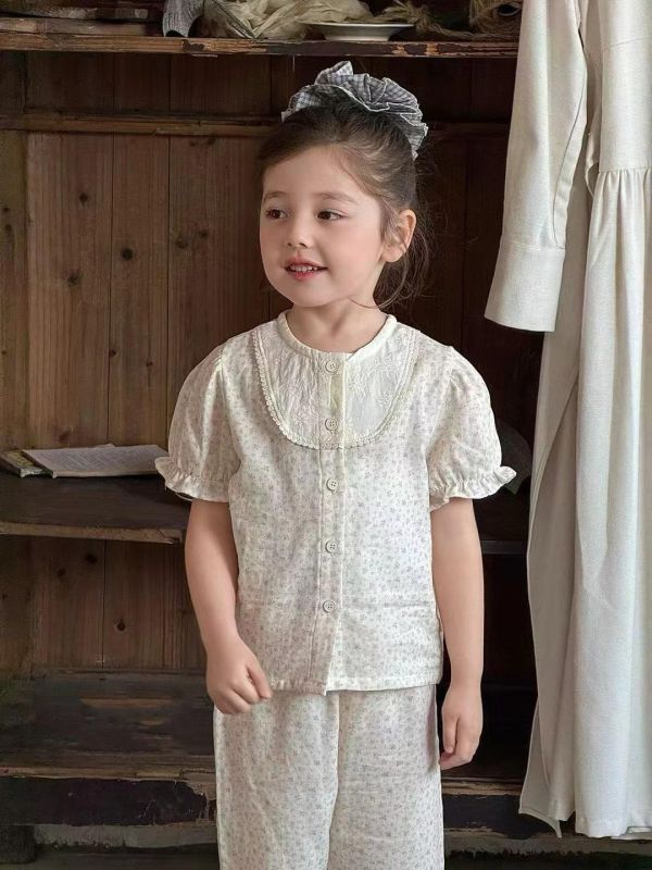 法式田園風棉麻套裝居家服(有夠美) 