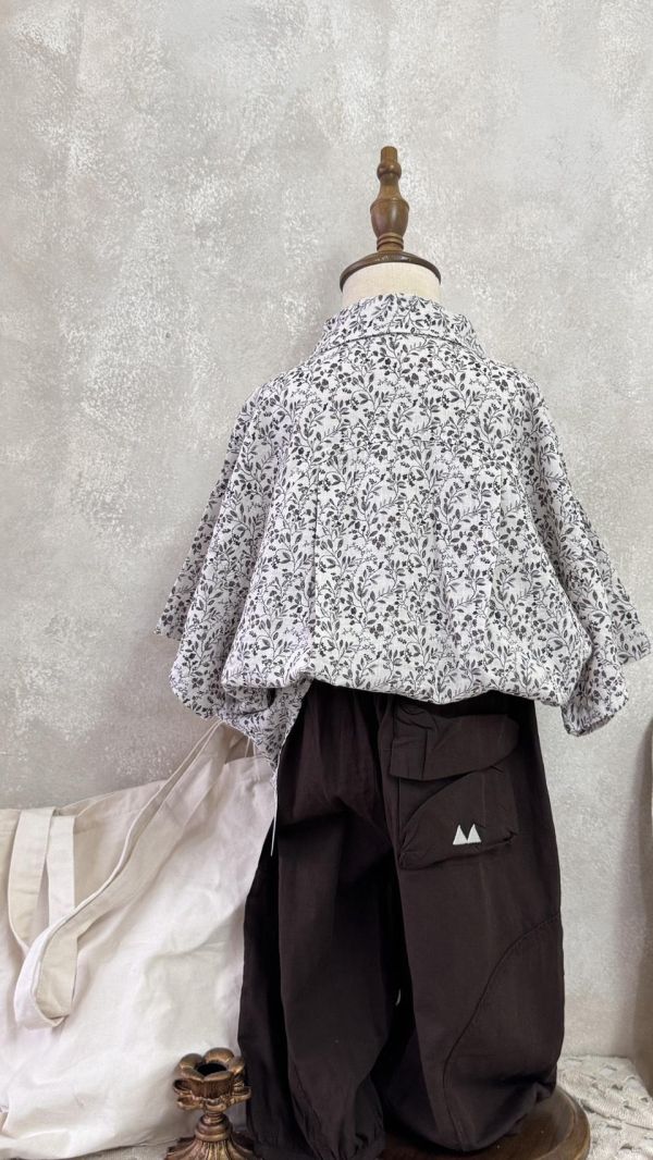 日系渡假碎花襯衫(棉麻很涼！) 