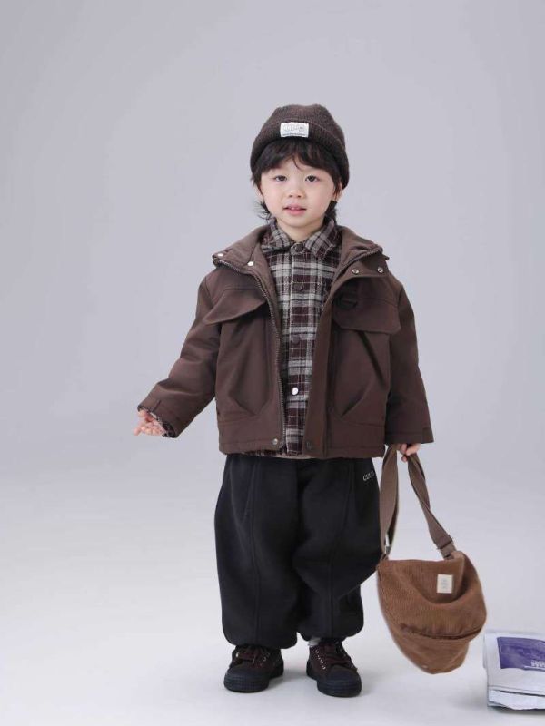 酷帥防風連帽夾棉工裝外套 