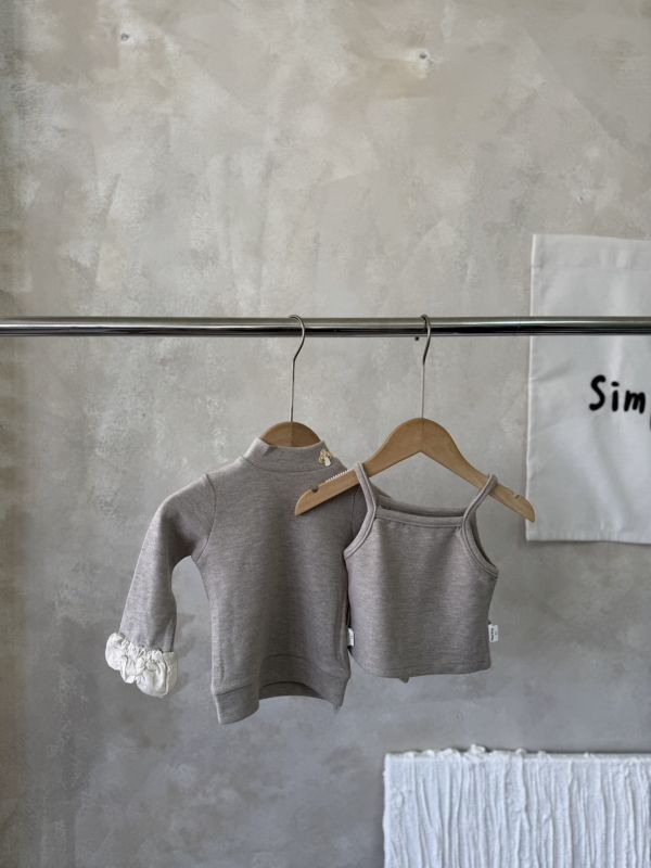 溫柔系兩件套內搭上衣/吊帶背心套裝 