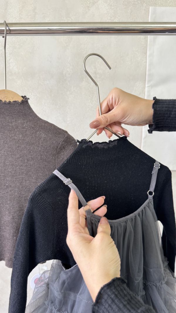 吊帶澎澎蛋糕紗連身裙(不含內搭) 