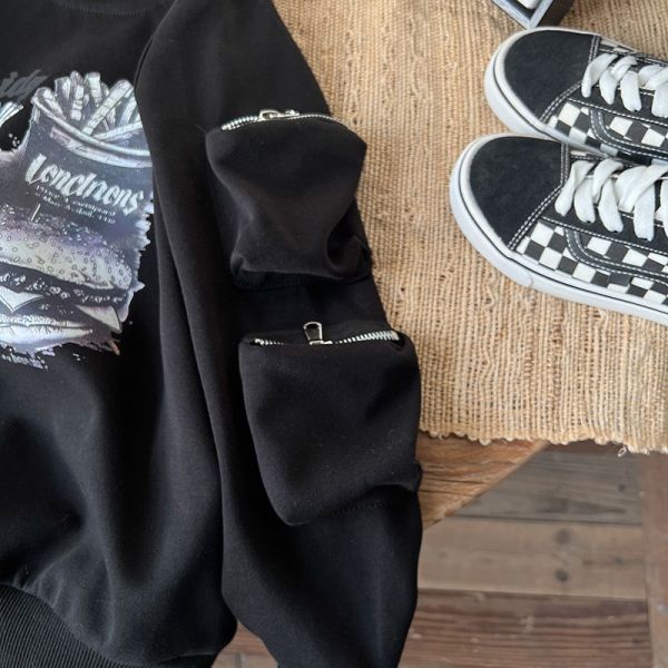 帥帥美式復古工裝薯條上衣 