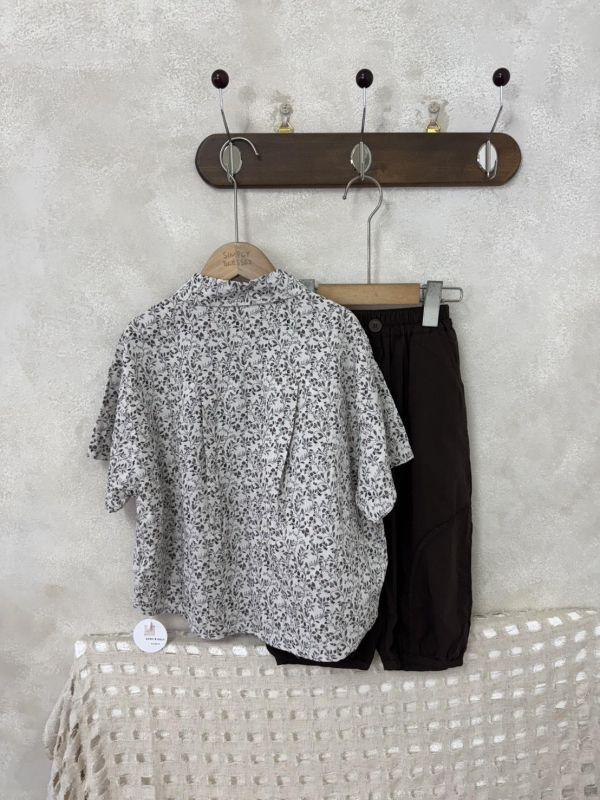 日系渡假碎花襯衫(棉麻很涼！) 