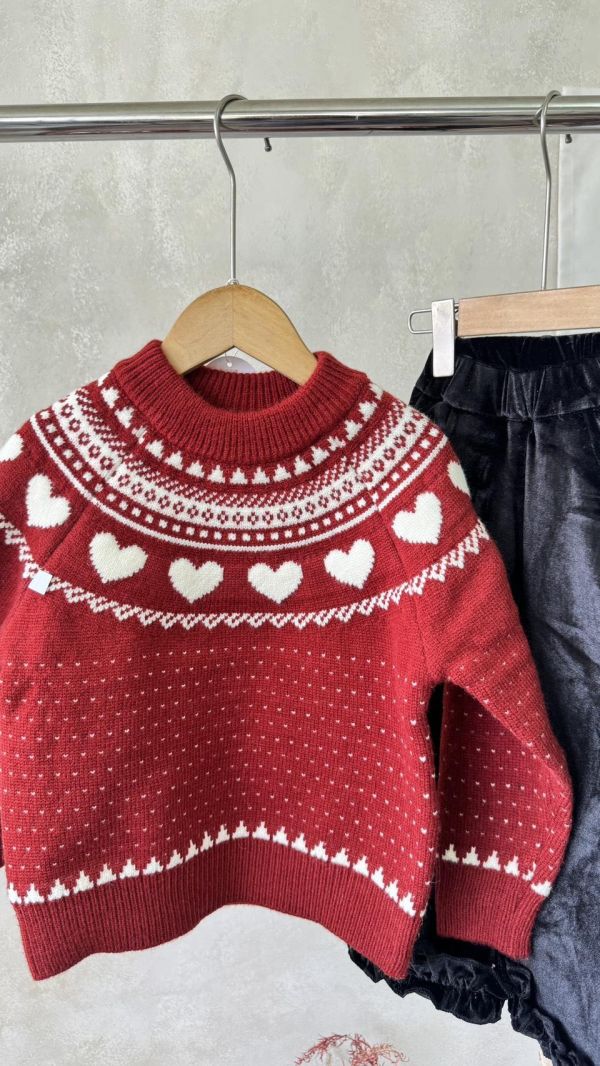 超可愛！愛心鉤花針織上衣 