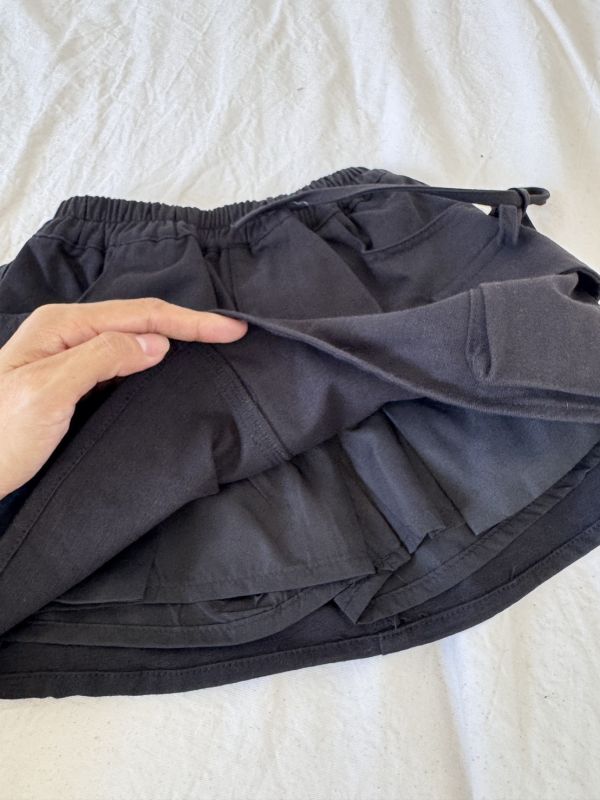 辣妹工裝綁帶挺布褲裙 