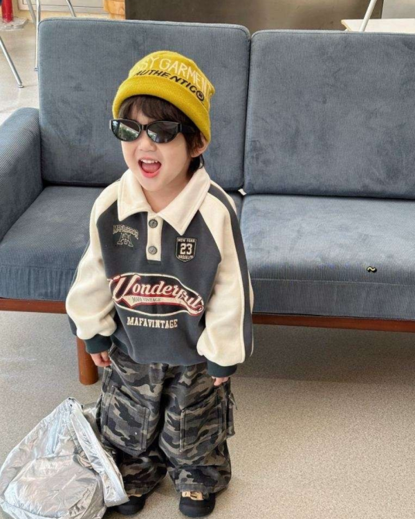 美式復古賽車加絨上衣 