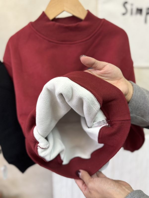 酷帥撞色拉鍊口袋薄絨大學Ｔ 