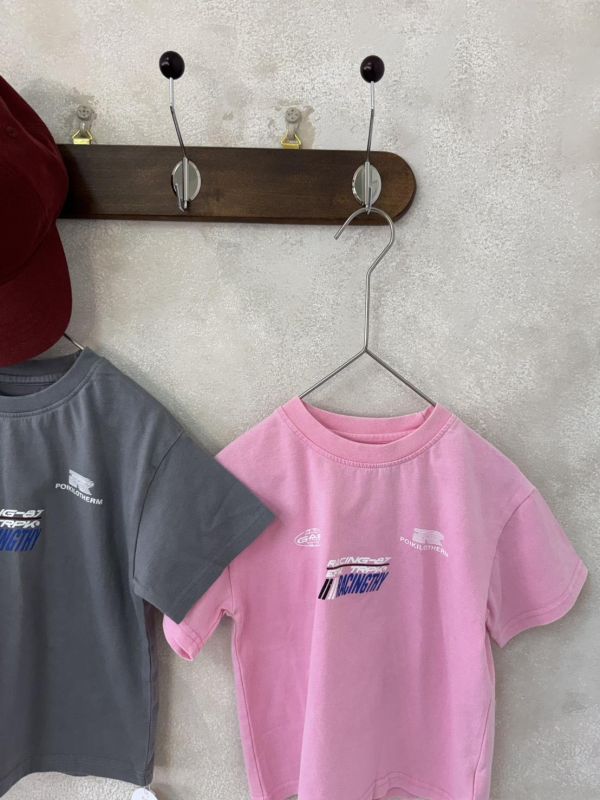 水洗字母印花短T 