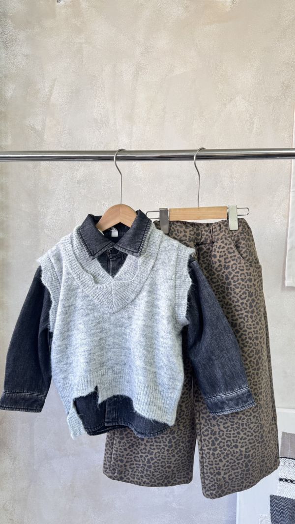 型男的刷色牛仔壓釦加絨襯衫/外套 