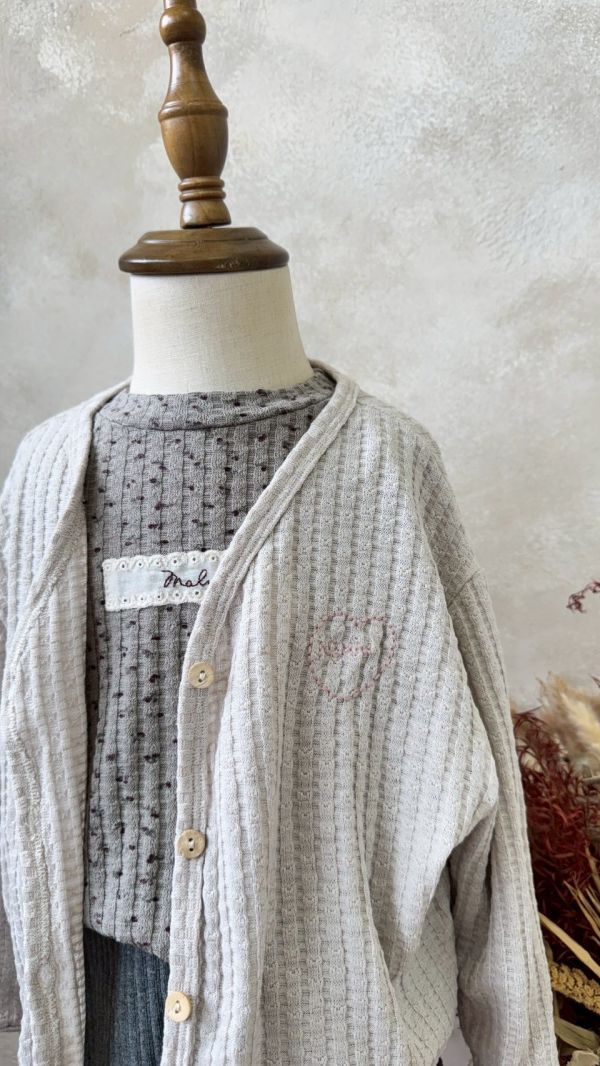 氣質薄針織開釦外套(含同款小包) 