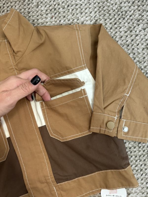 日系潮男撞色縫線山系拉鍊外套 