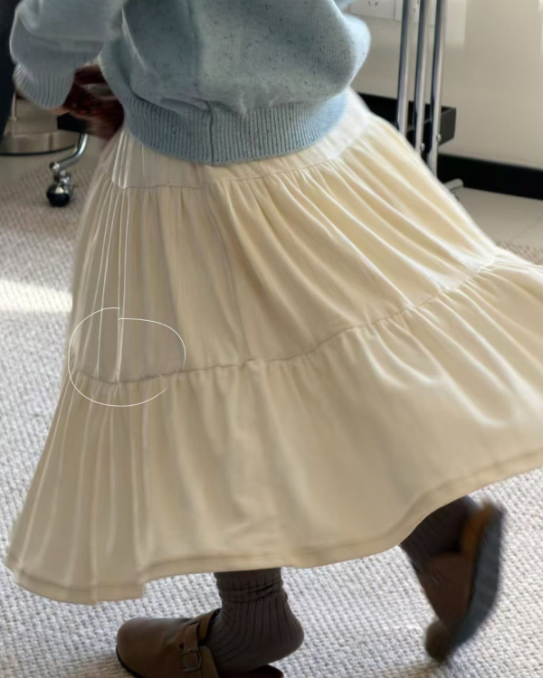 百搭絲絨半身裙 