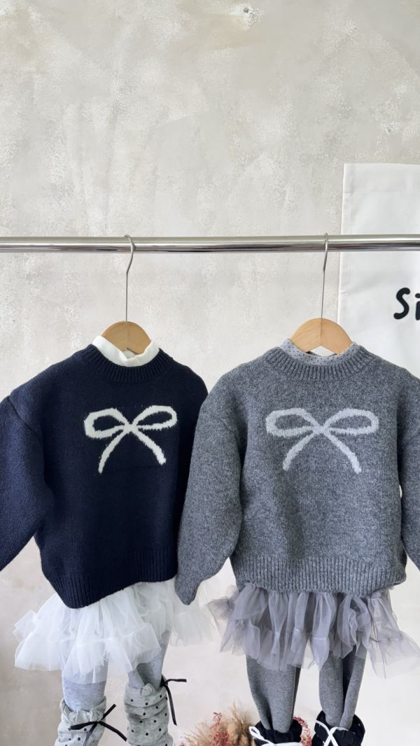 蝴蝶結針織上衣 