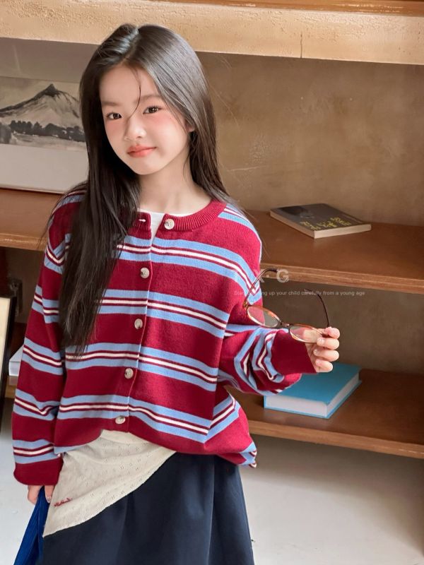 紅藍條紋簡約上衣/外套 