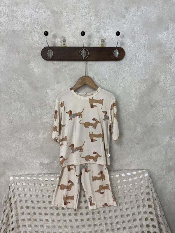 冰蠶絲居家服-臘腸狗狗 