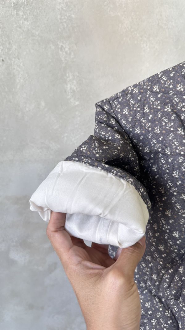 森系氣質碎花輕夾棉外套 