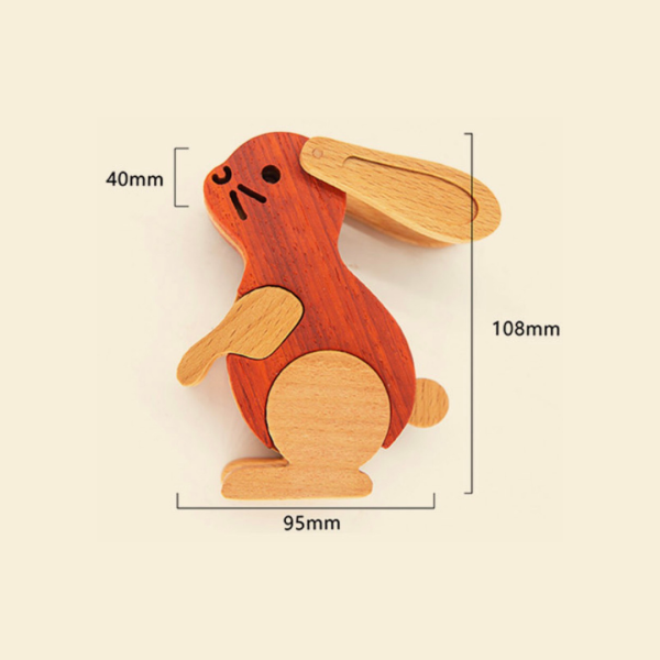 木作DIY｜小兔子(耳朵可動)DIY材料包 