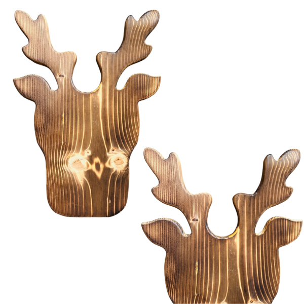 上板資材｜Deer Head II 麋鹿造型實木板 