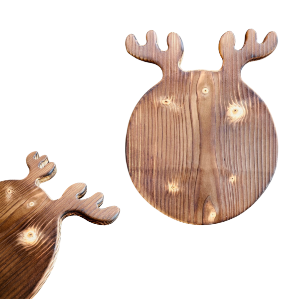 上板資材｜Deer Head I 麋鹿造型實木板 