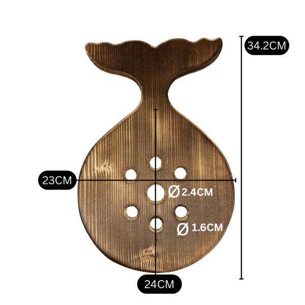 上板資材｜鯨魚造型實木板 
