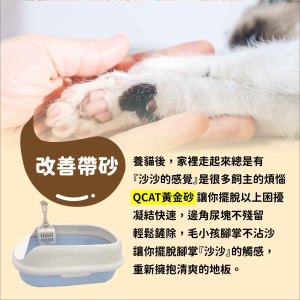 黃金砂｜豆腐砂×木薯粉 - 黃金比例猫砂 2.4KG 豆腐砂,木薯砂,小蘇打除臭,小包裝貓砂,獸醫師推薦,敏感體質,黃金比例,混和貓砂,黃金砂