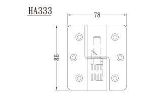 重型自動歸位鉸鍊 (3片式) 