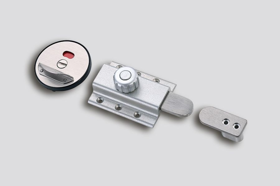 薄圓拉把鎖+鋁旋轉後座 