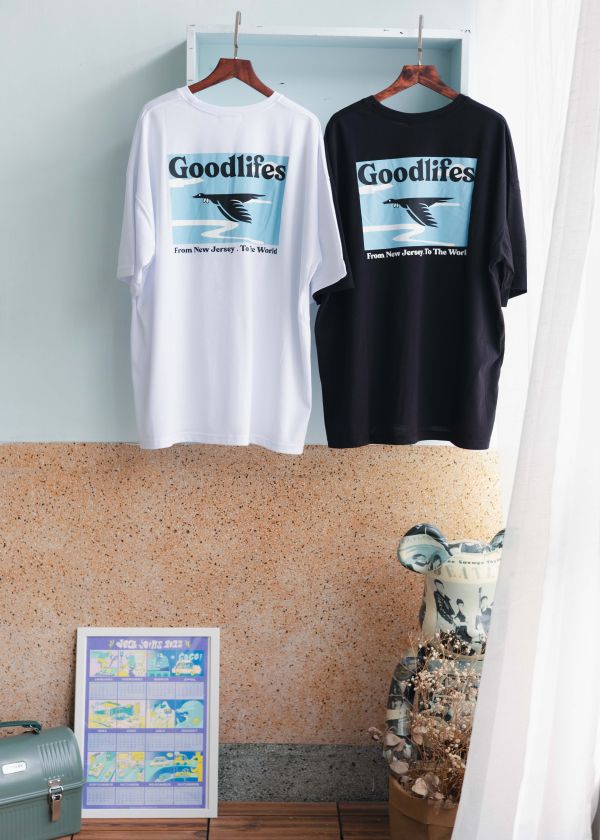 Good life印花短袖上衣 