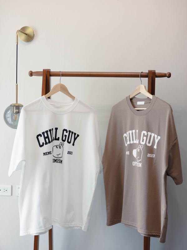 Chill Guy印花短袖上衣 