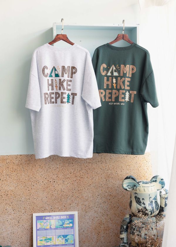 森林CAMP印花短袖上衣 
