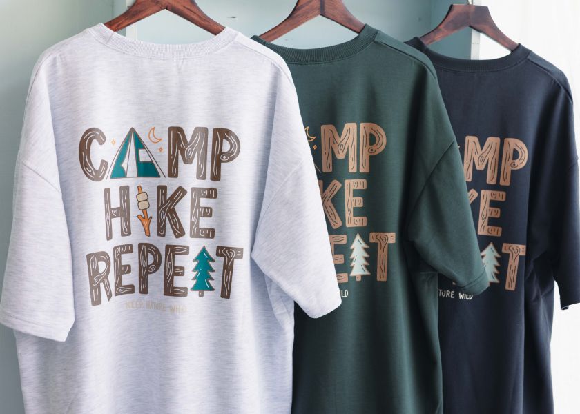 森林CAMP印花短袖上衣 