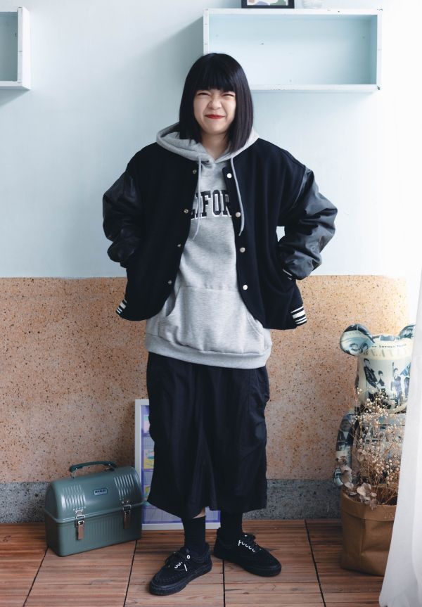 韓國 異材質拼接棒球外套 
