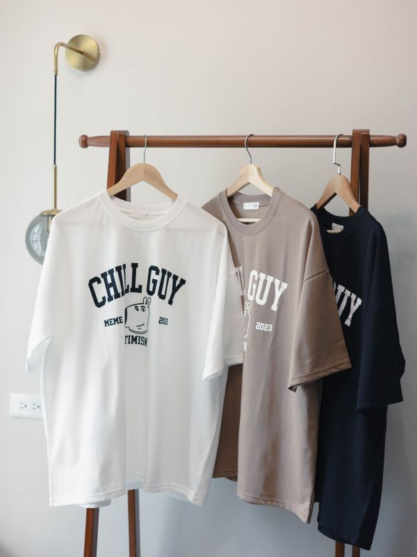 Chill Guy印花短袖上衣 