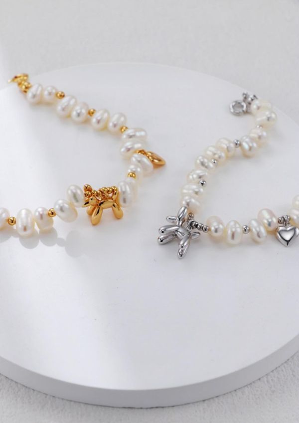 Velora｜氣球小狗珍珠手鏈 