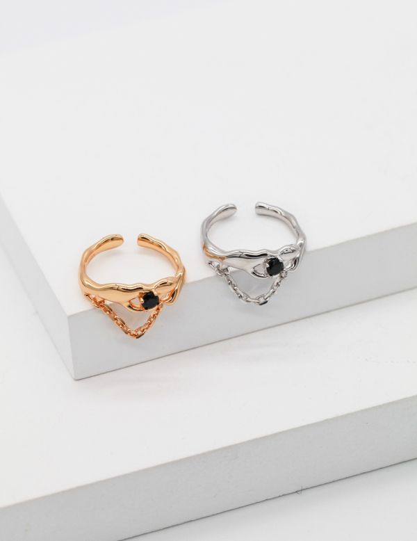 Noira｜黑色鋯石戒指 