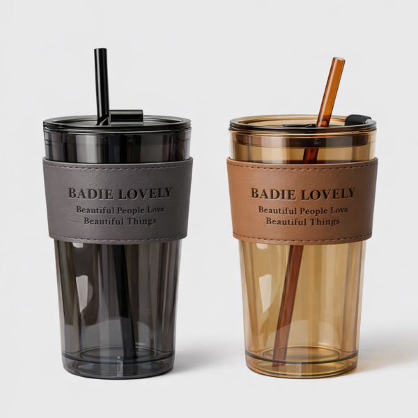 茶棕色玻璃水杯 