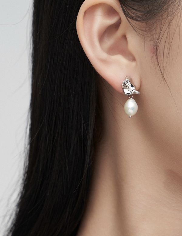 Elyra｜純銀珍珠耳環 