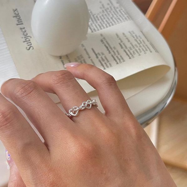 Mirel ｜S925通體純銀愛心戒指 