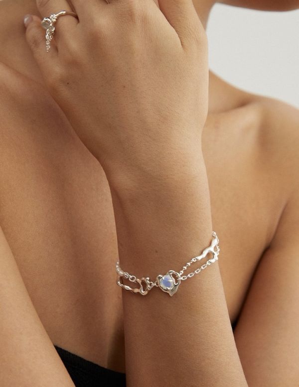 Dawn｜晨光暖心｜純銀蛋白石手鍊 