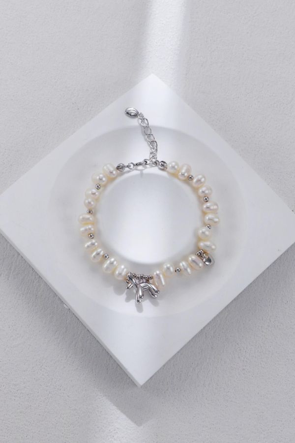 Velora｜氣球小狗珍珠手鏈 