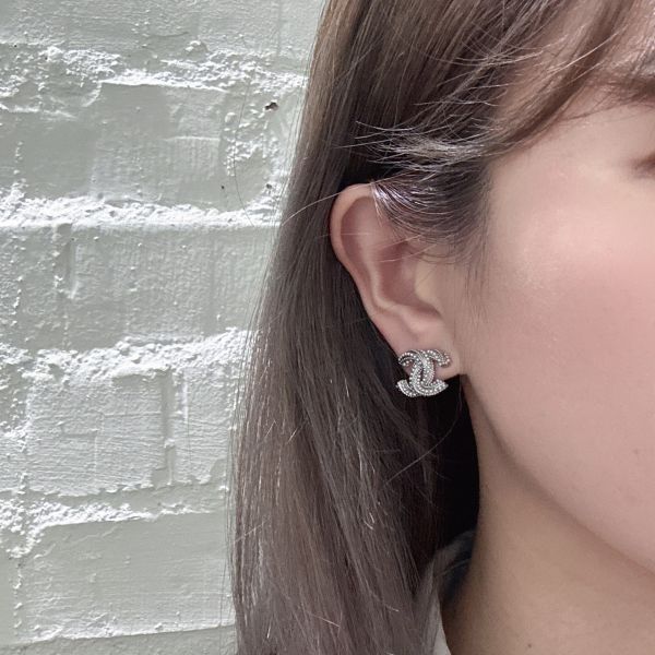 Chanel純銀珍珠耳環 