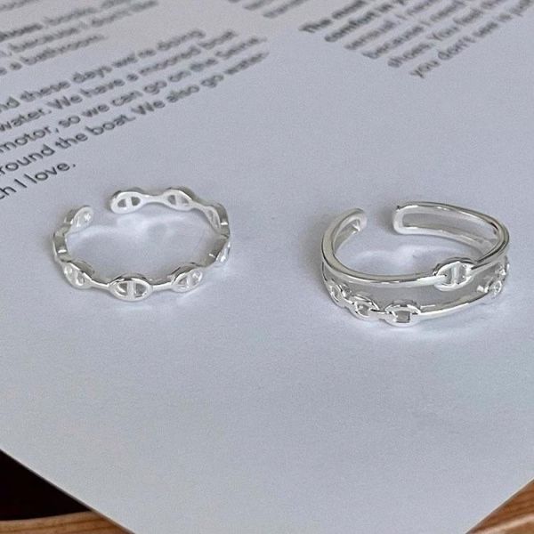 Mirel｜S925純銀雙層豬鼻戒指 