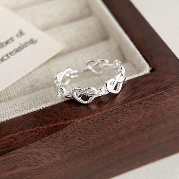 Mirel ｜S925通體純銀愛心戒指 