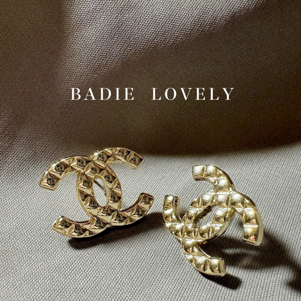 Chanel金色菱格耳環 Chanel金色菱格耳環
