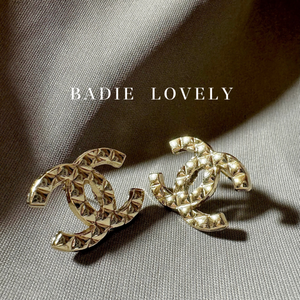Chanel金色菱格耳環 Chanel金色菱格耳環